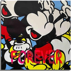 Mickey Forever - Original Painting on Canvas, Painting, Acrylic on Canvas