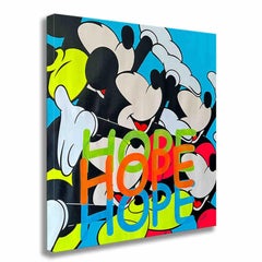 Mickey Hope  Peinture sur toile originale, peinture, acrylique sur toile