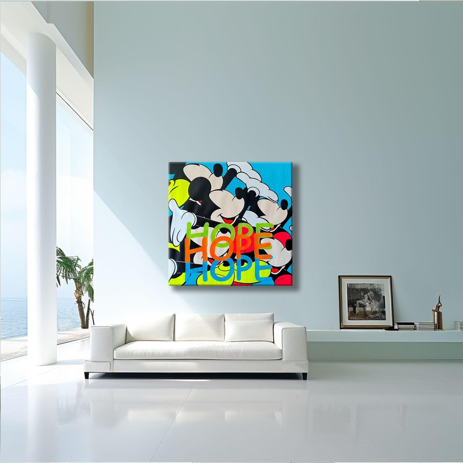 Mickey Hope -  Original Painting on Canvas, Painting, Acrylic on Canvas For Sale 3