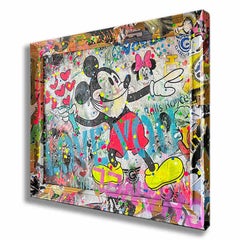 Mickey Love You More, Painting, Acrylic on Canvas