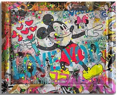Mickey Love You More, Painting, Acrylic on Canvas