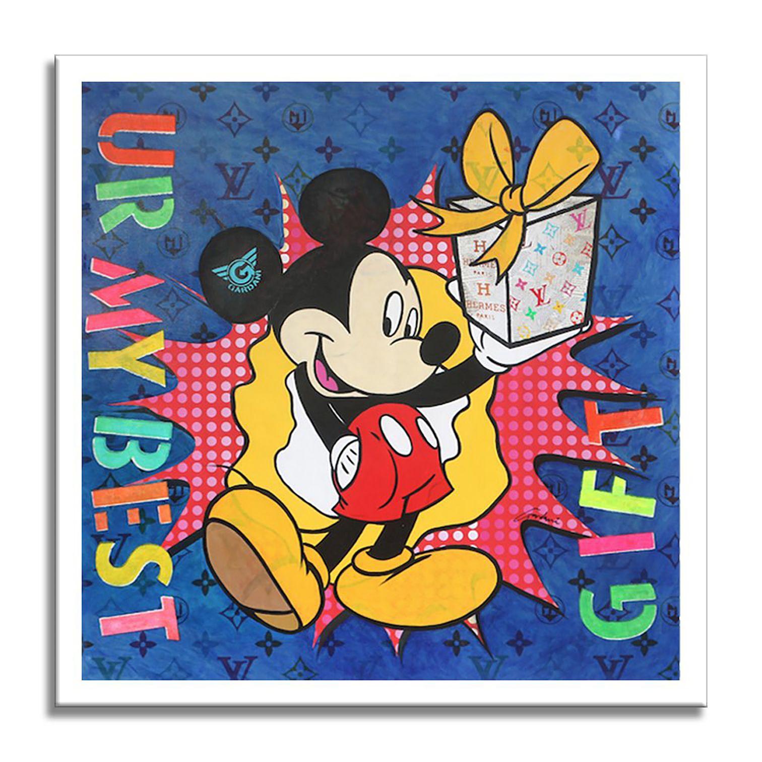 Mickey U R my best Gift, Painting, Acrylic on Canvas For Sale 1
