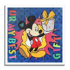 Mickey U R my best Gift, Painting, Acrylic on Canvas