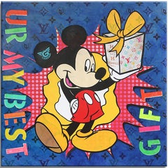 Mickey U R my best Gift, Painting, Acrylic on Canvas