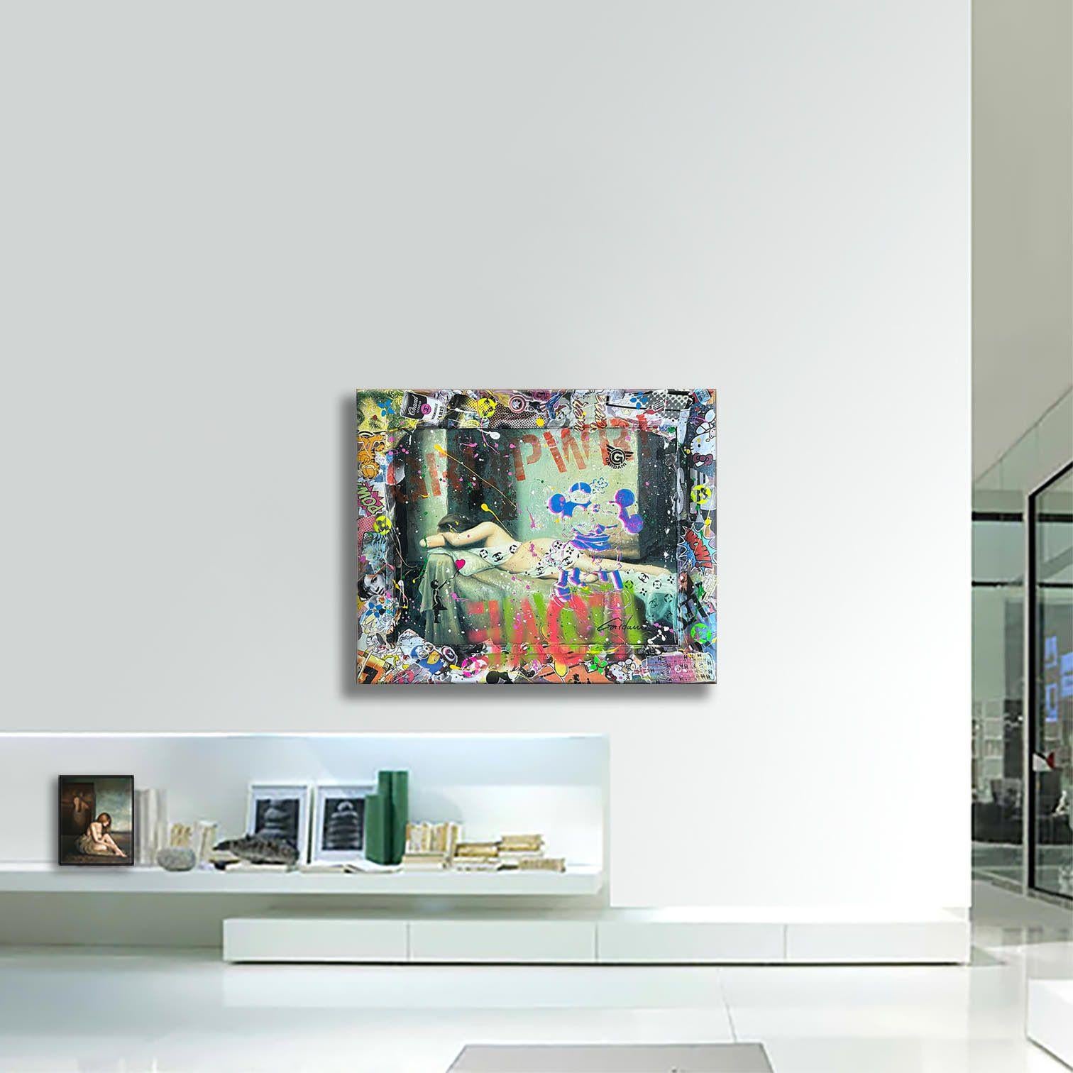 Mickey Venus - Original Painting on Canvas, Painting, Acrylic on Canvas For Sale 3