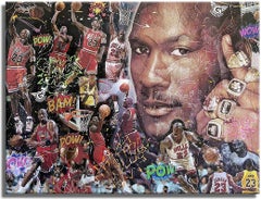 MJ. Excellence, Painting, Acrylic on Canvas