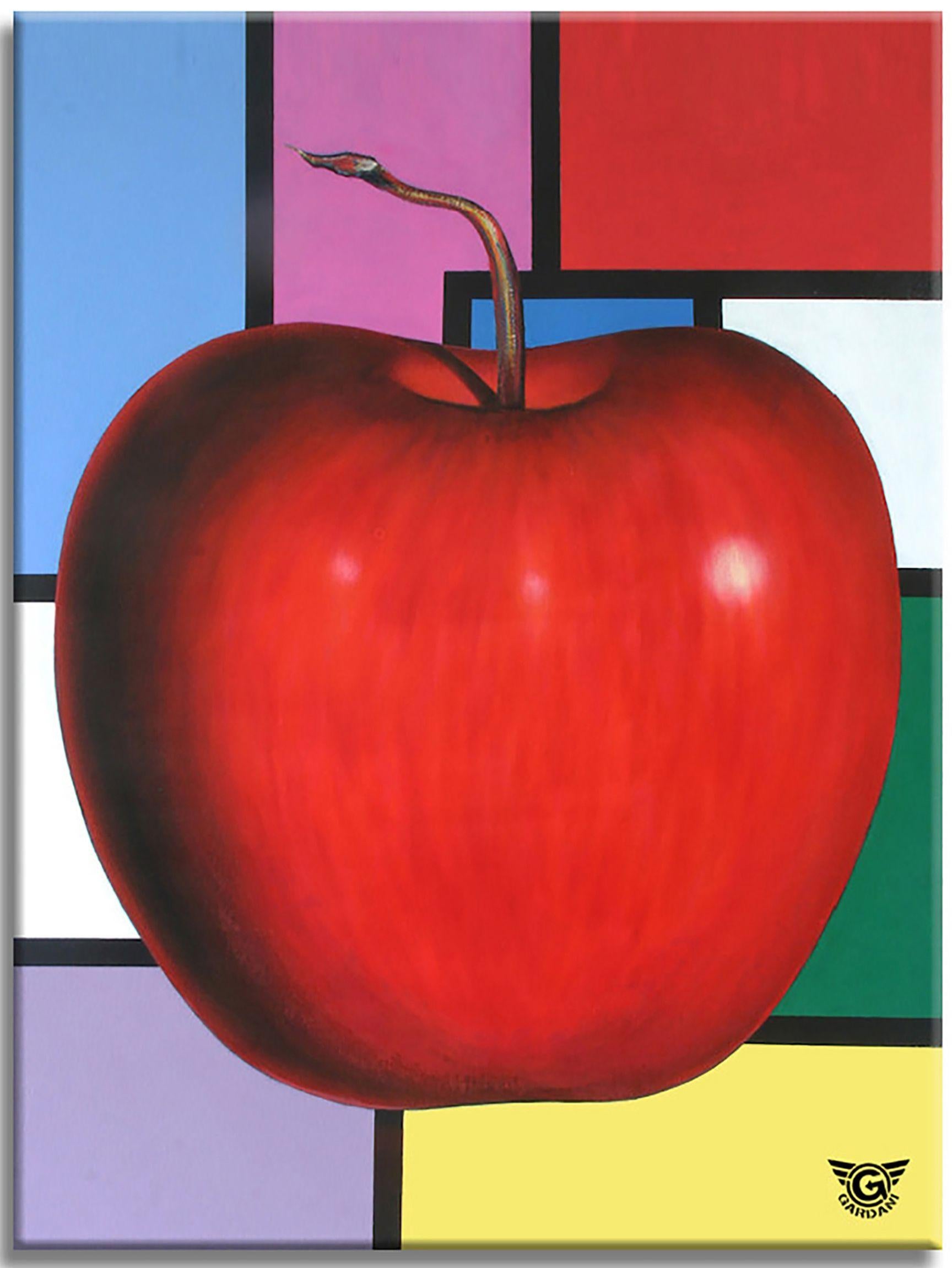 Mela Modrian, Pittura, Olio su tela - Painting di Gardani Art