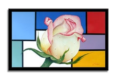 Modrian Flower, Painting, Oil on Canvas