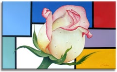 Modrian Flower, Painting, Oil on Canvas