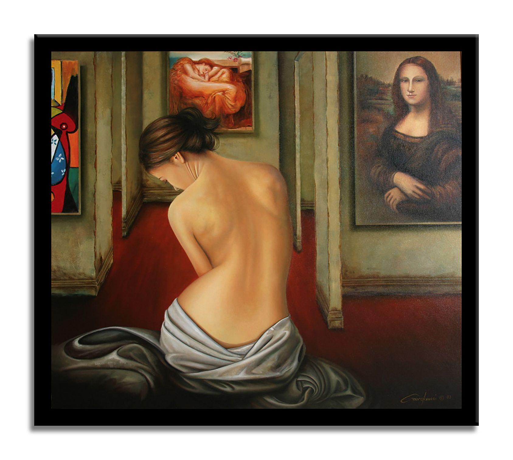 Mona Lisa, Painting, Oil on Canvas For Sale 4