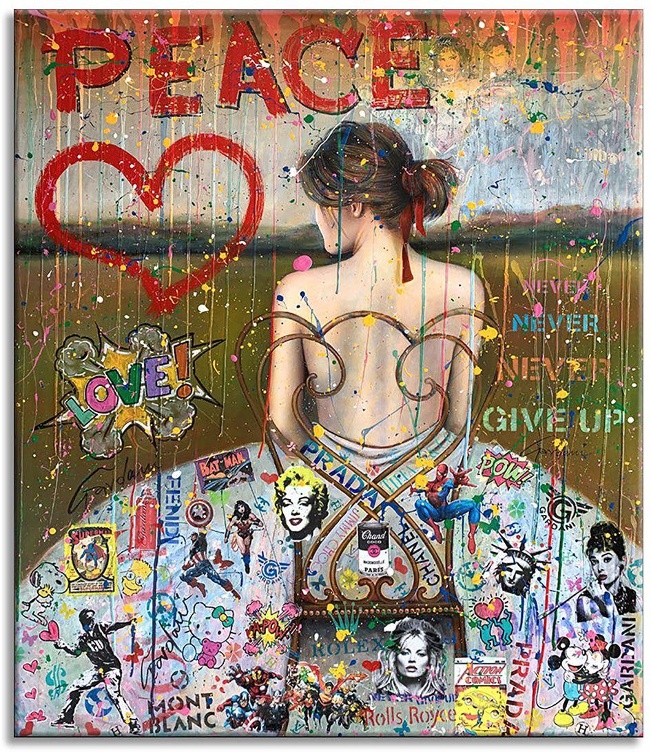 Original Painting on Canvas.    One-of-a-kind Pop Art Original Painting on Canvas by Gardani available for you. Hand signed by the Artist front and back, comes with official Gardani Certificate of Authenticity with a unique dollar bill sequence as a