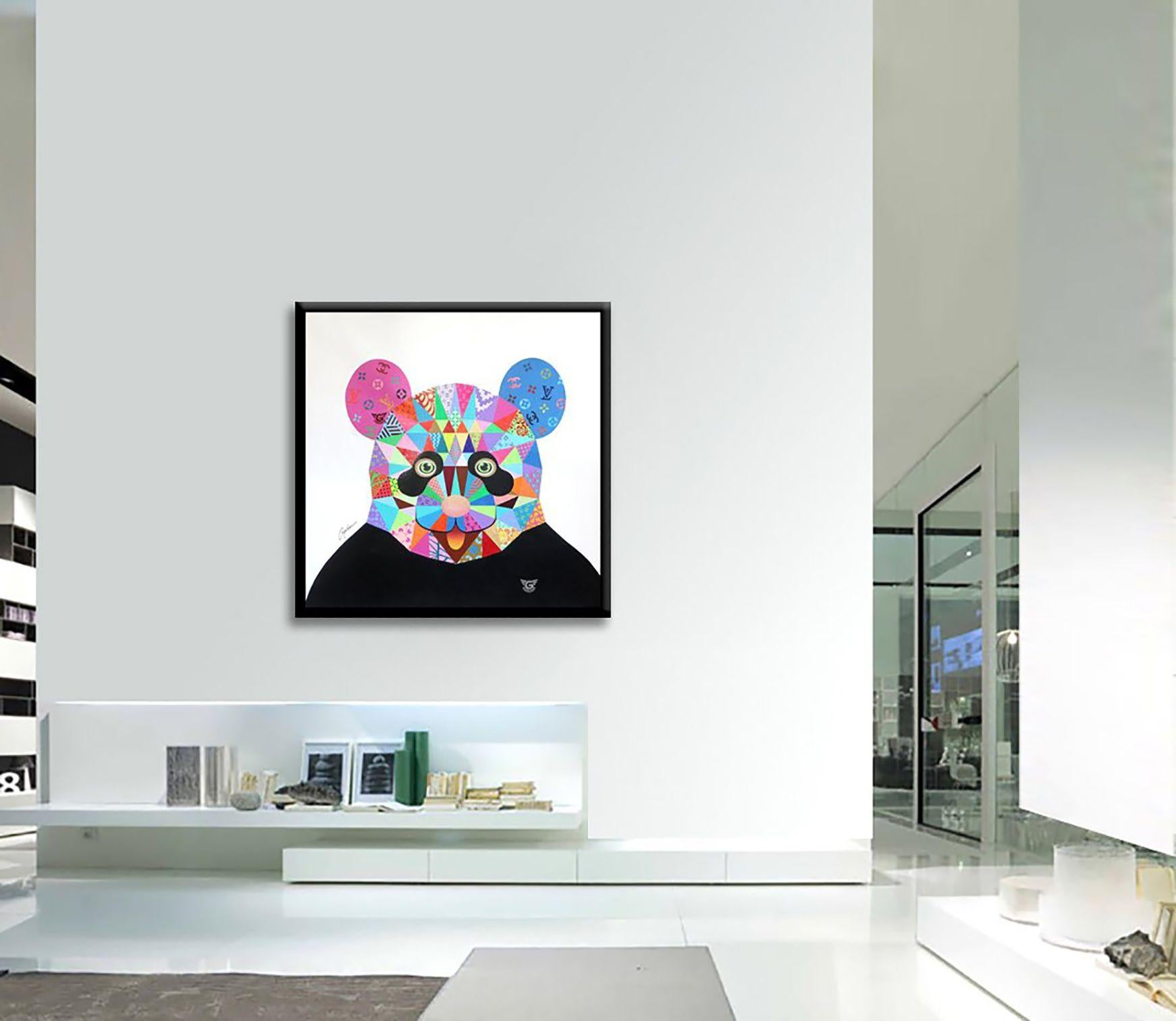 Mr Teddy Bear, Painting, Acrylic on Canvas For Sale 2