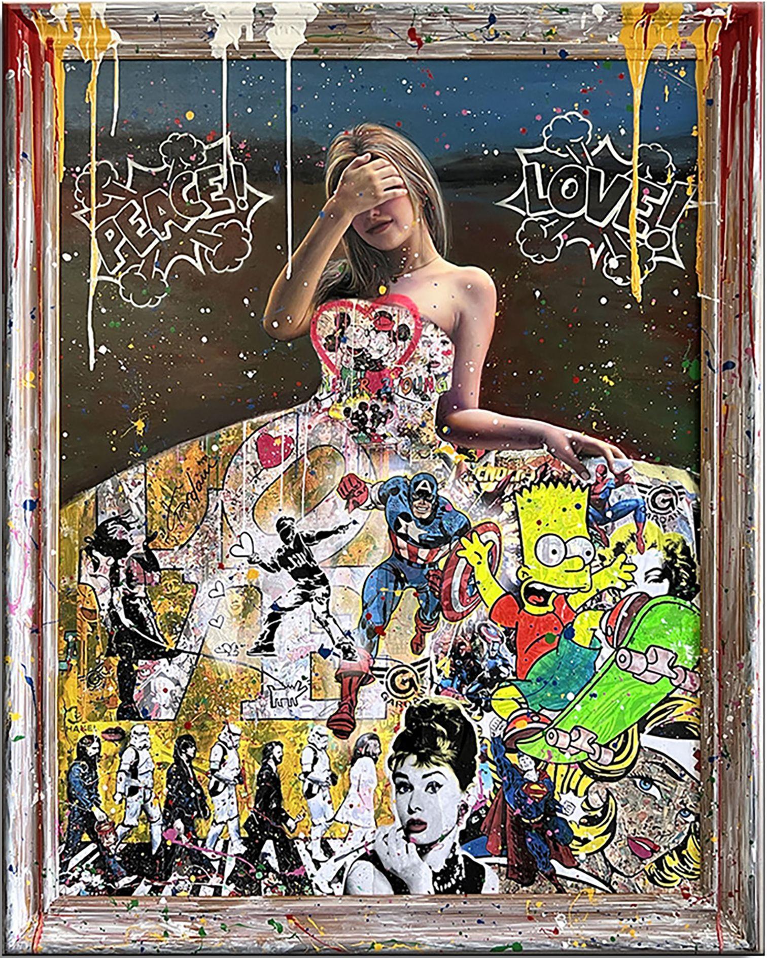 One-of-a-kind Pop Art Original Painting on Canvas by Gardani, hand signed by the Artist front and back, comes with official Gardani Certificate of Authenticity with a unique dollar bill sequence as a registration matching number of that