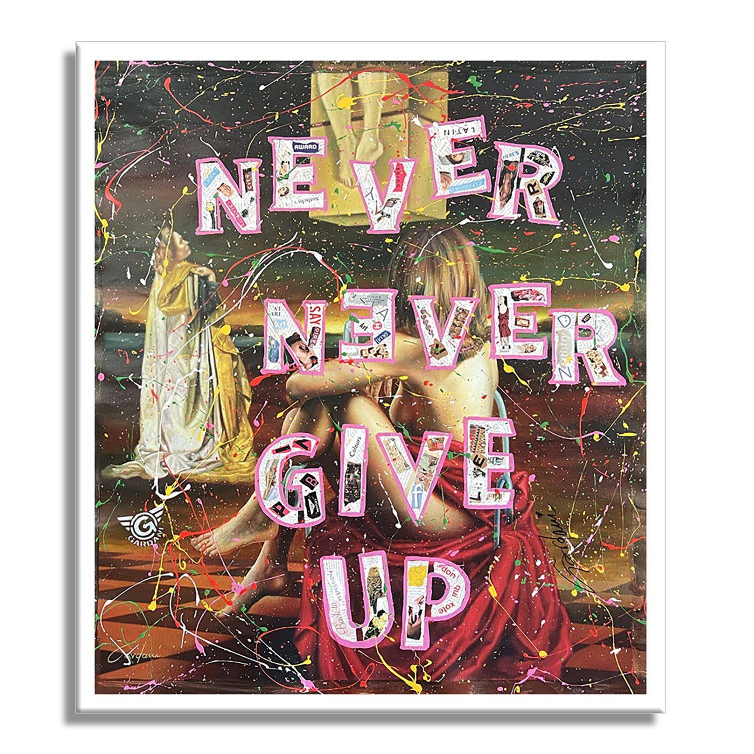 Never Give â€“ Original Painting on canvas, Painting, Acrylic on Canvas For Sale 2