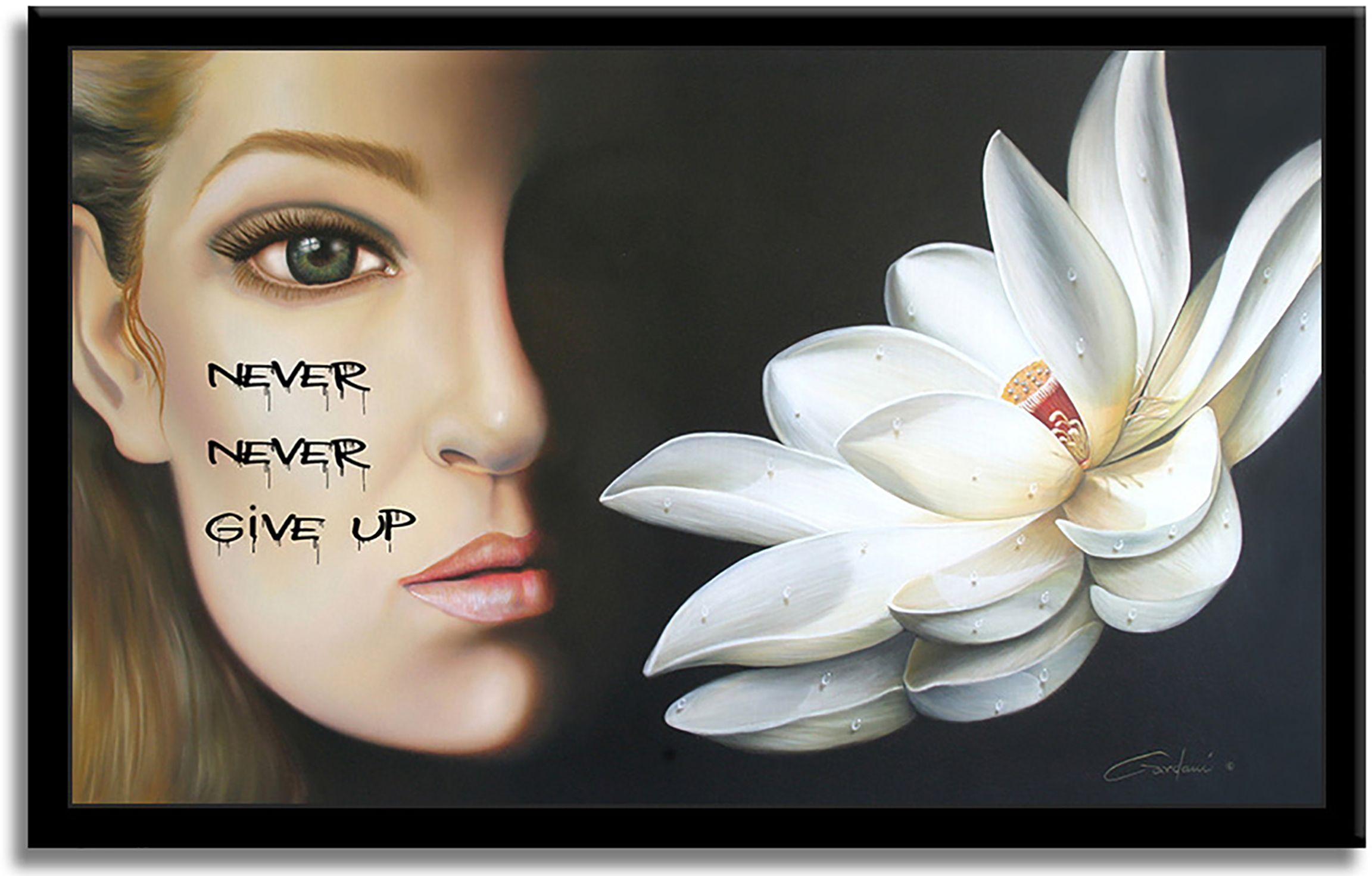 Never Give Up, Painting, Oil on Canvas For Sale 4