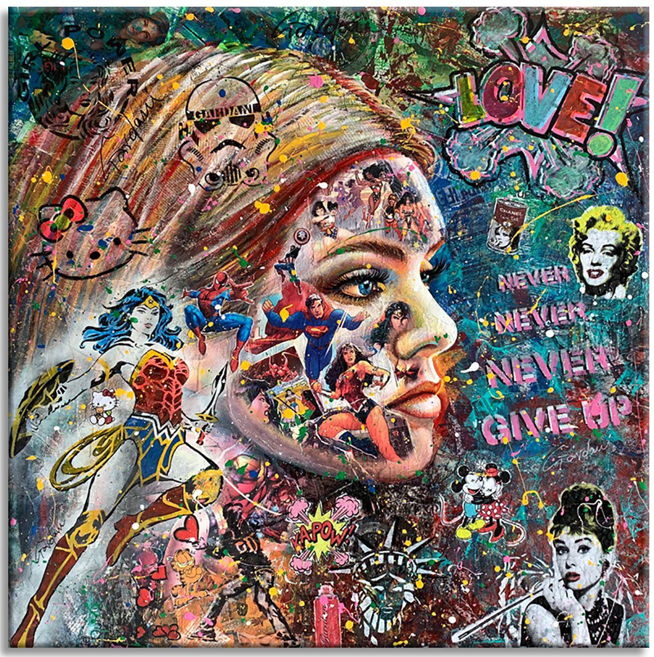 One-of-a-kind Pop Art Original Original Painting on canvas by Gardani available for you. Hand signed by the Artist front and back, comes with official Gardani Certificate of Authenticity with a unique dollar bill sequence as a registration matching