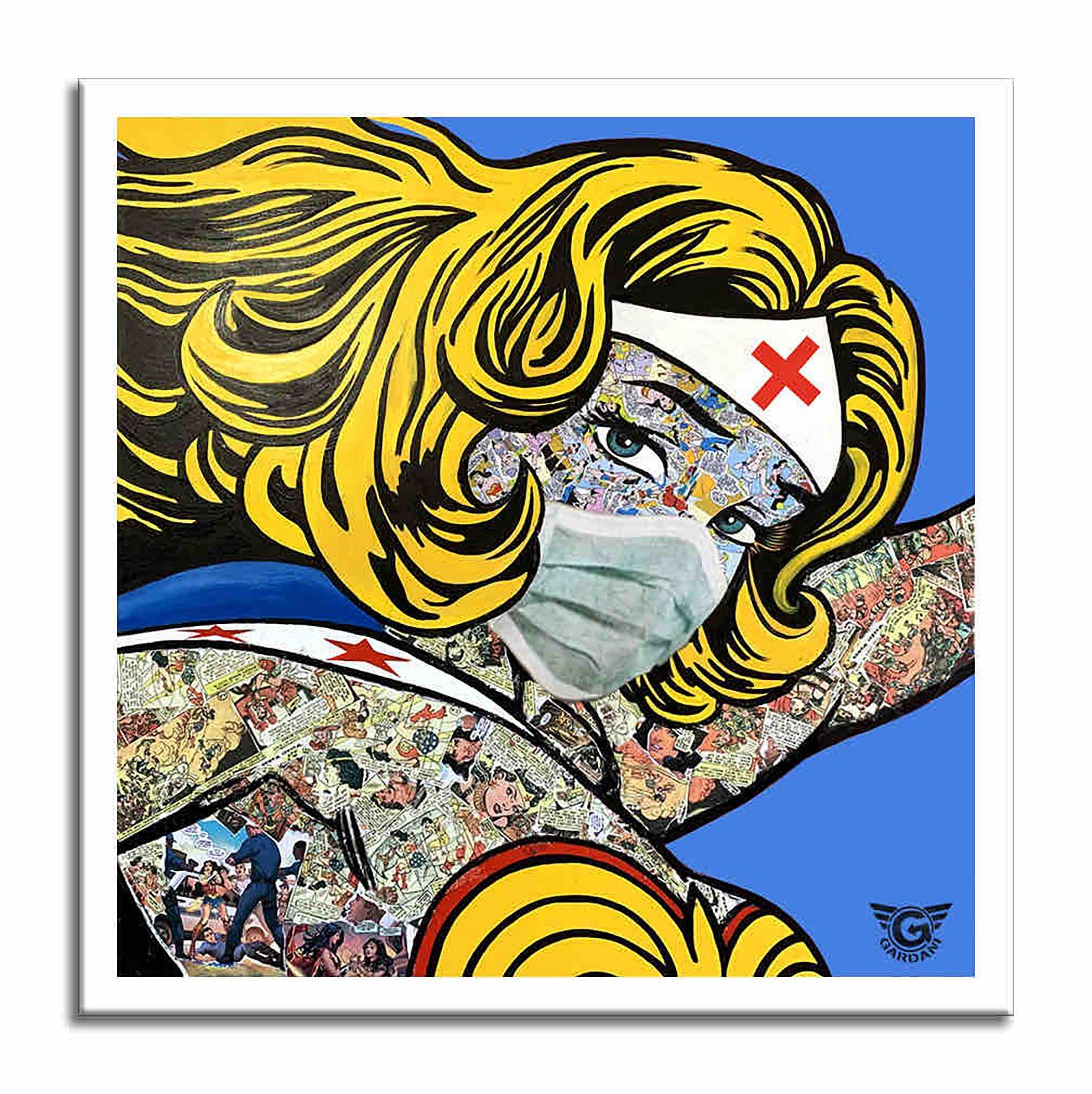 Nurse Power, Painting, Acrylic on Canvas For Sale 3