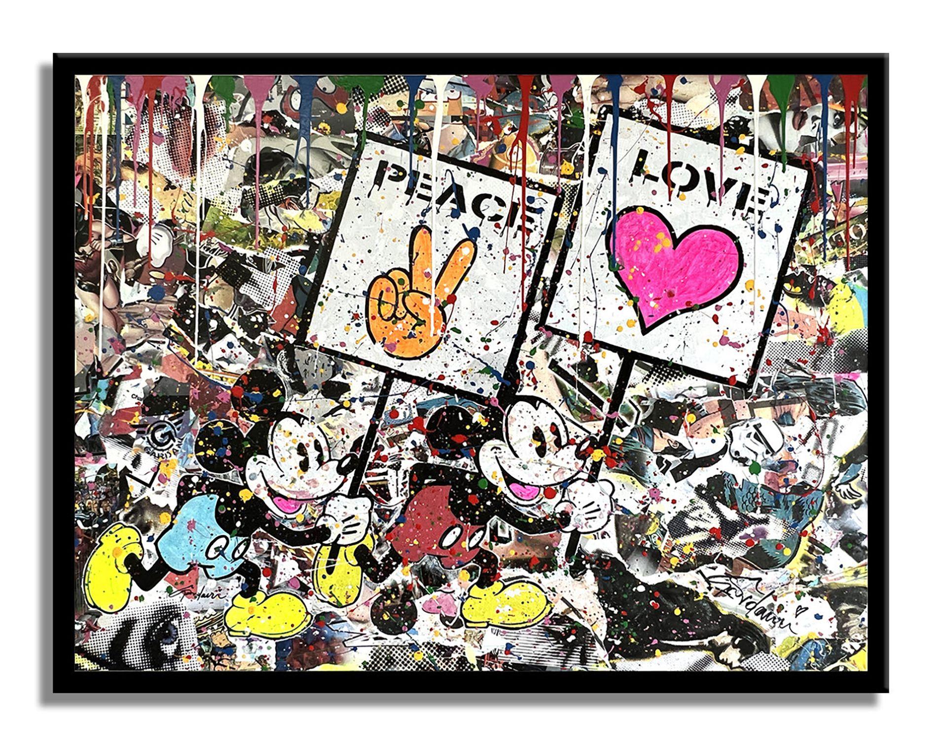 Peace Love 33 â€“ Original Painting on canvas, Painting, Acrylic on Canvas For Sale 1