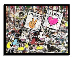 Peace Love 33 â€“ Original Painting on canvas, Painting, Acrylic on Canvas