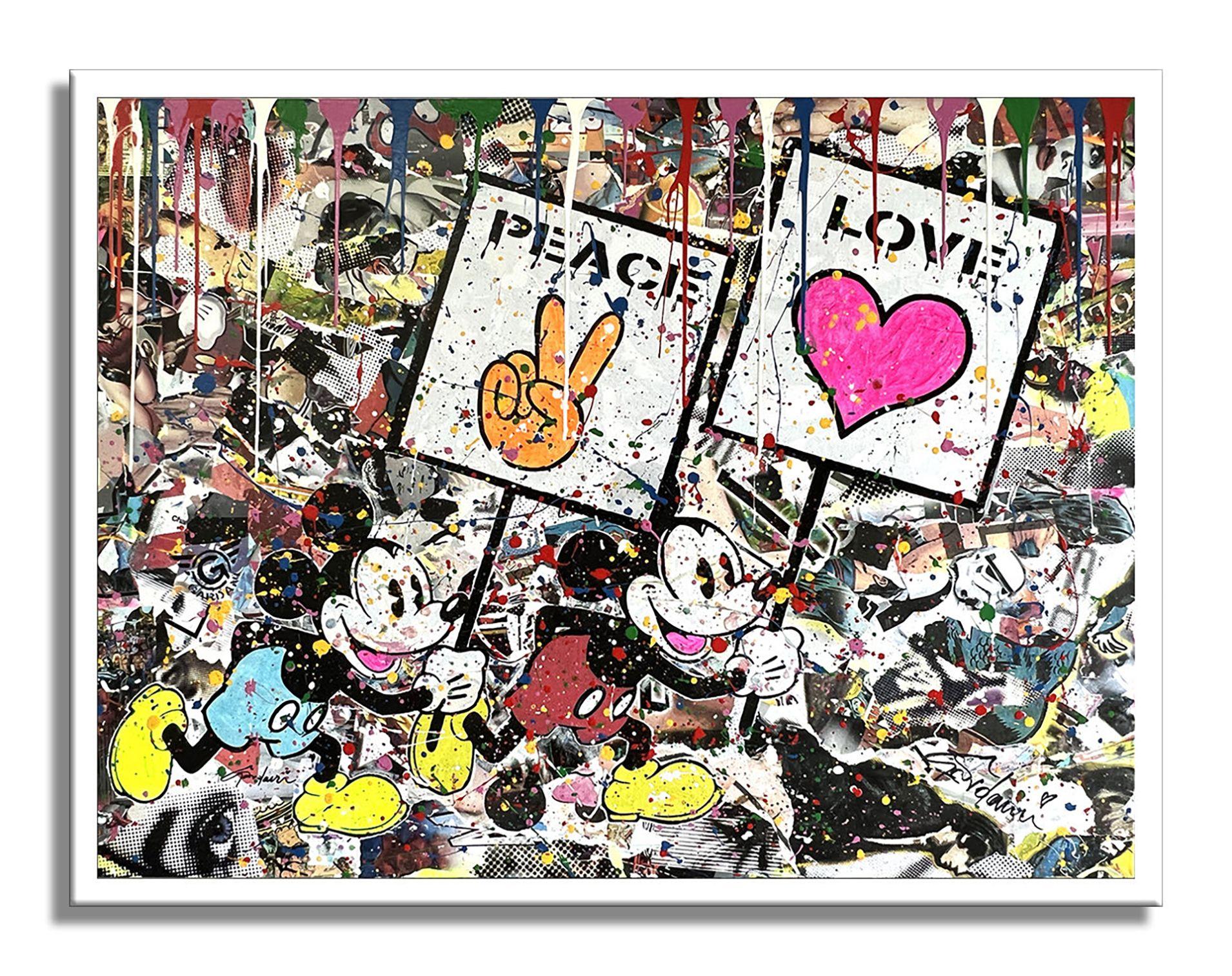 Peace Love 33 â€“ Original Painting on canvas, Painting, Acrylic on Canvas For Sale 3