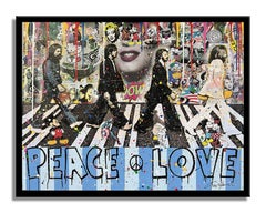 Peace Love D13 â€“ Original Painting on canvas, Painting, Acrylic on Canvas