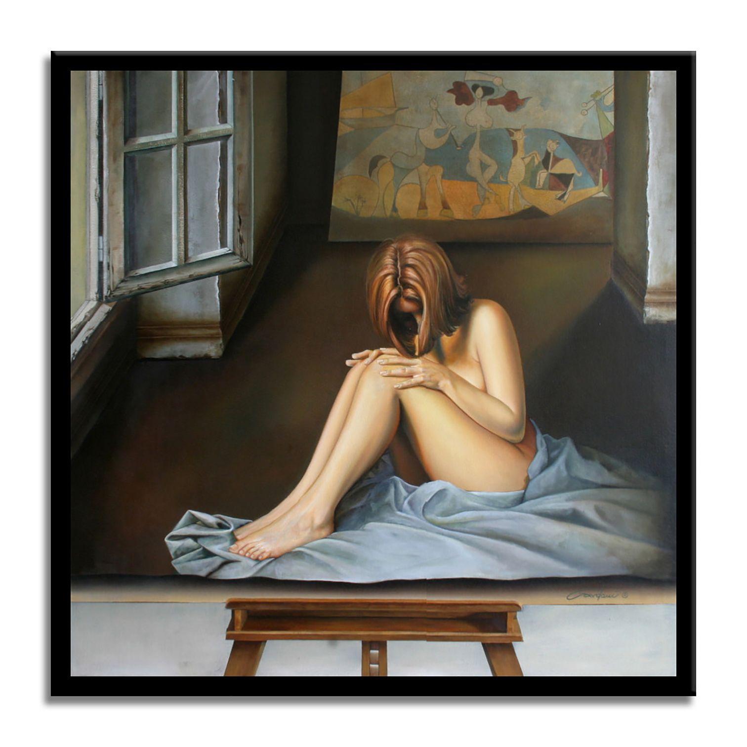 Picasso Muse, Painting, Oil on Canvas For Sale 3