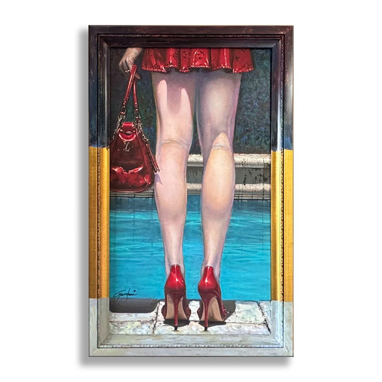 Pool of whispers - Original Painting on Canvas, Painting, Oil on Canvas For Sale 1