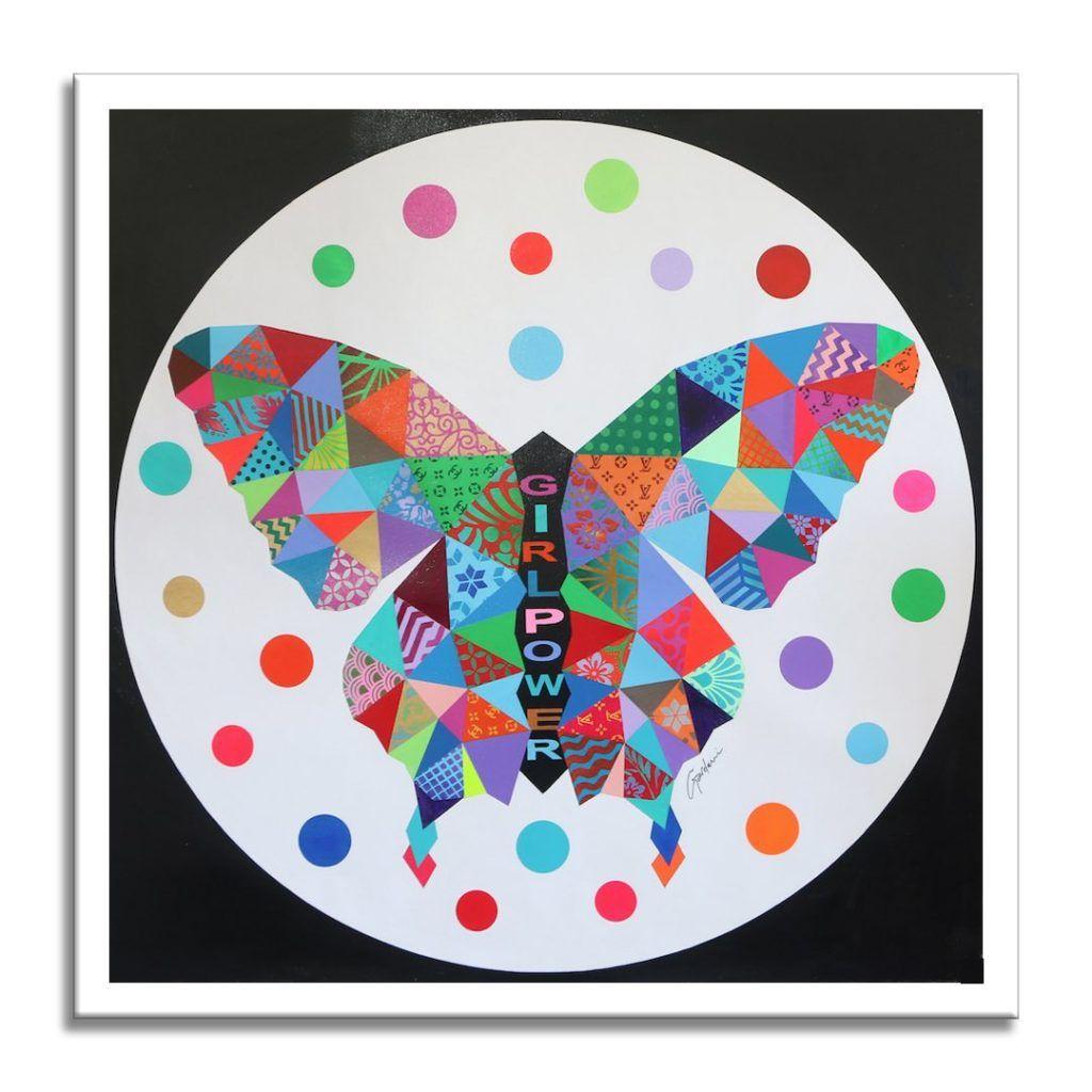 Queen Butterfly, Painting, Acrylic on Canvas For Sale 1