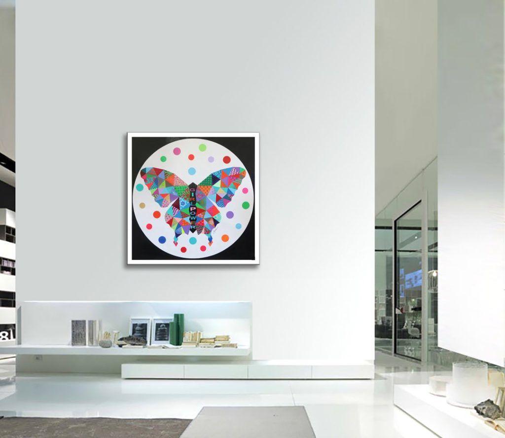 Queen Butterfly, Painting, Acrylic on Canvas For Sale 2