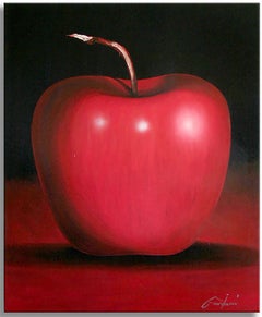 Red Apple 2, Painting, Oil on Canvas