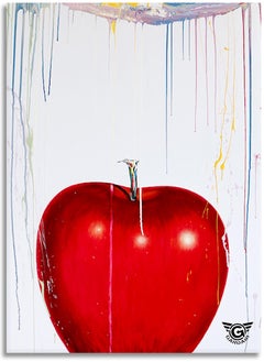 Red apple, Painting, Oil on Canvas