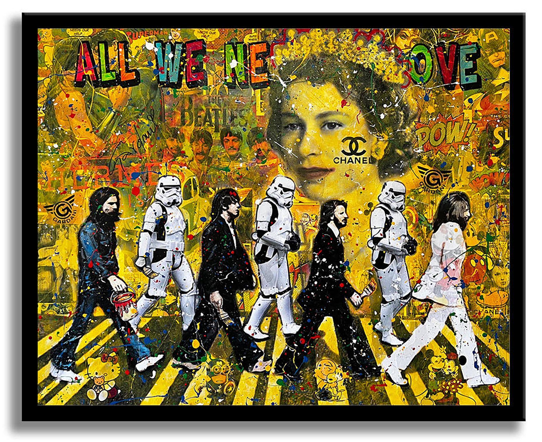 The Beatles - Peinture originale sur toile, Peinture, Acrylique sur toile - Pop Art Painting par Gardani Art