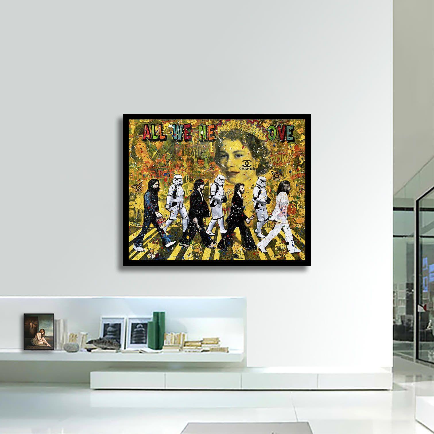 Peinture Pop Art originale sur toile de Gardani, unique en son genre, disponible pour vous. Signé à la main par l'artiste au recto et au verso, il est accompagné d'un certificat d'authenticité officiel Gardani avec une séquence unique de billets