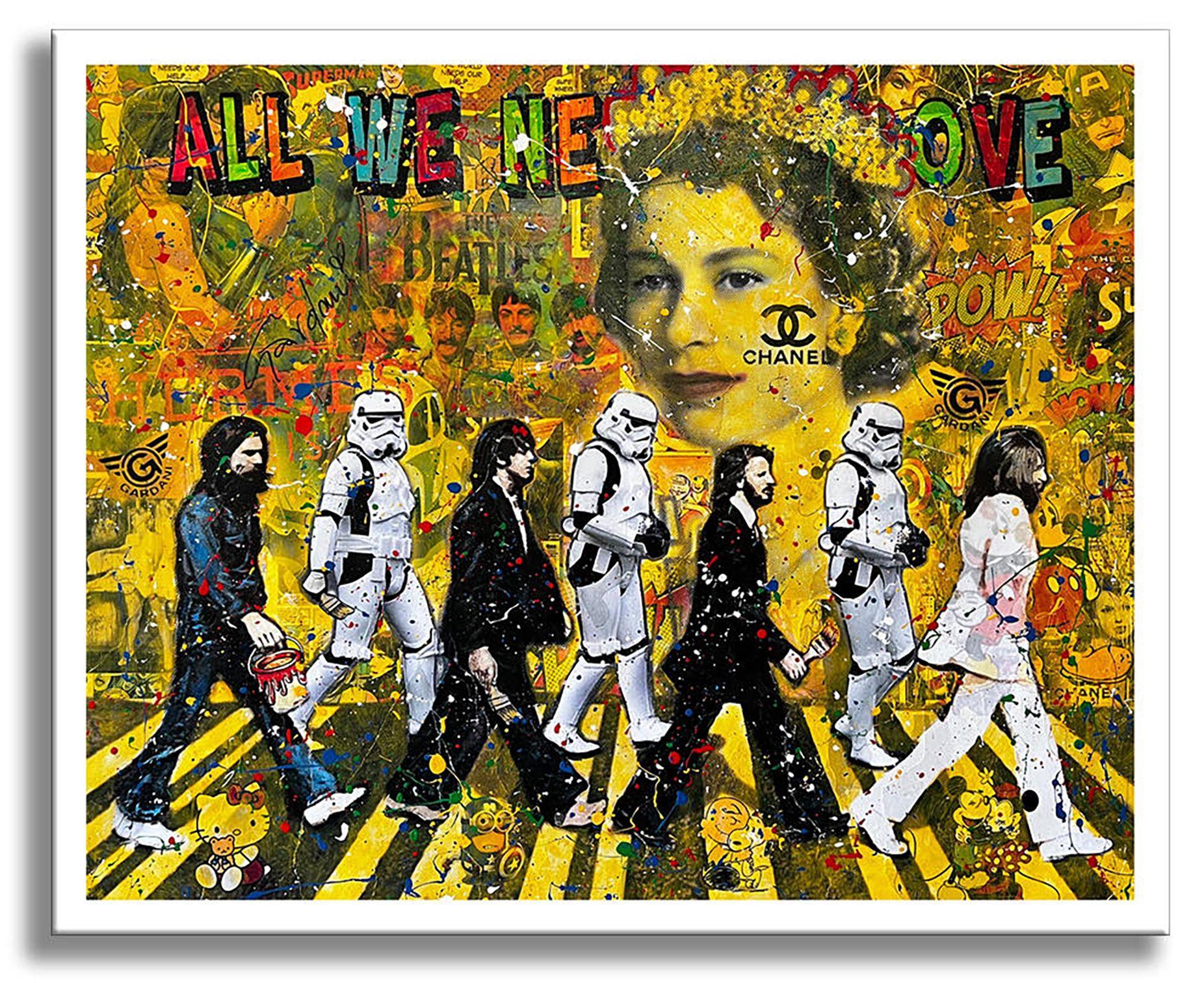 Royalty Beatles â€“ Original Painting on canvas, Painting, Acrylic on Canvas For Sale 3
