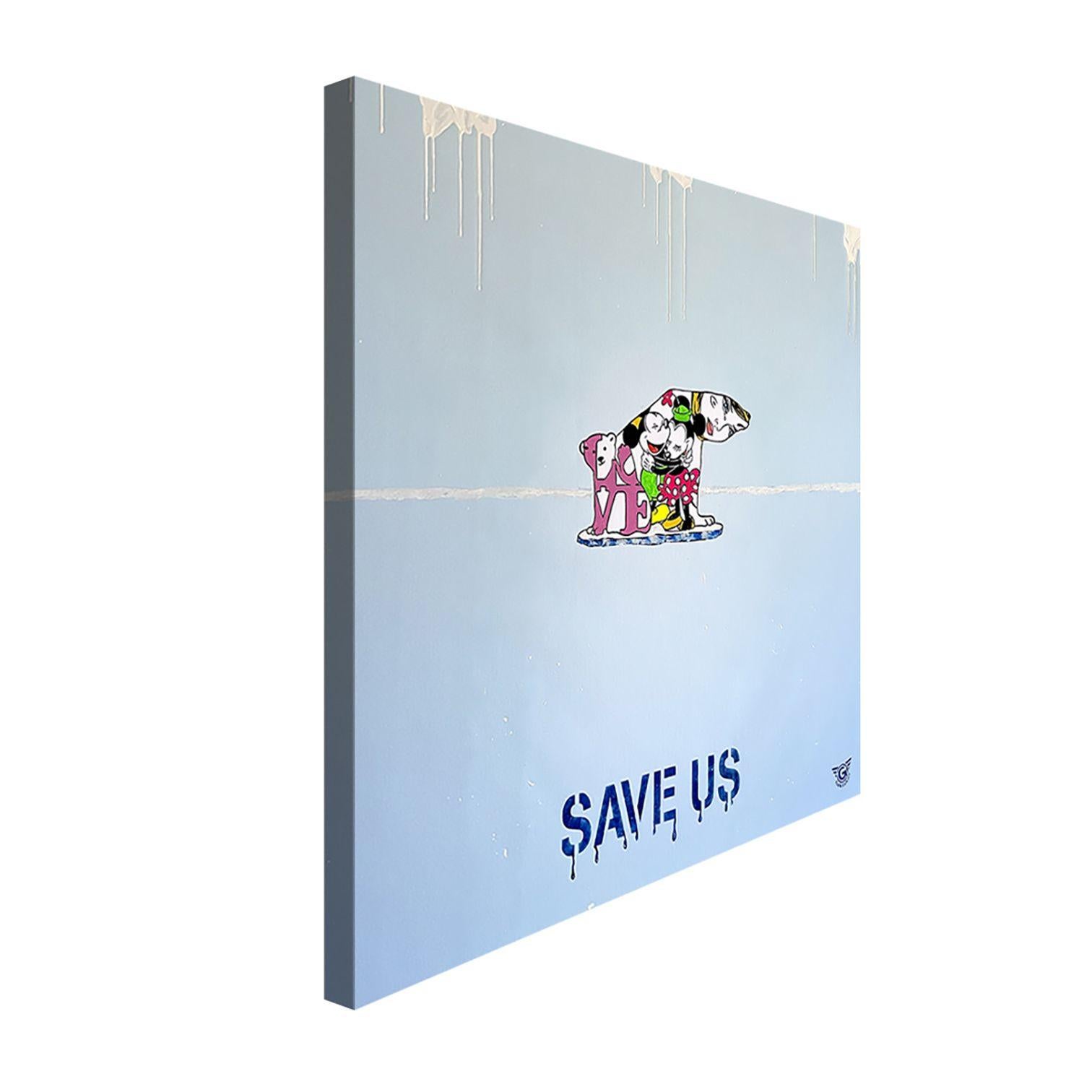 SAVE US, Painting, Acrylic on Canvas For Sale 3