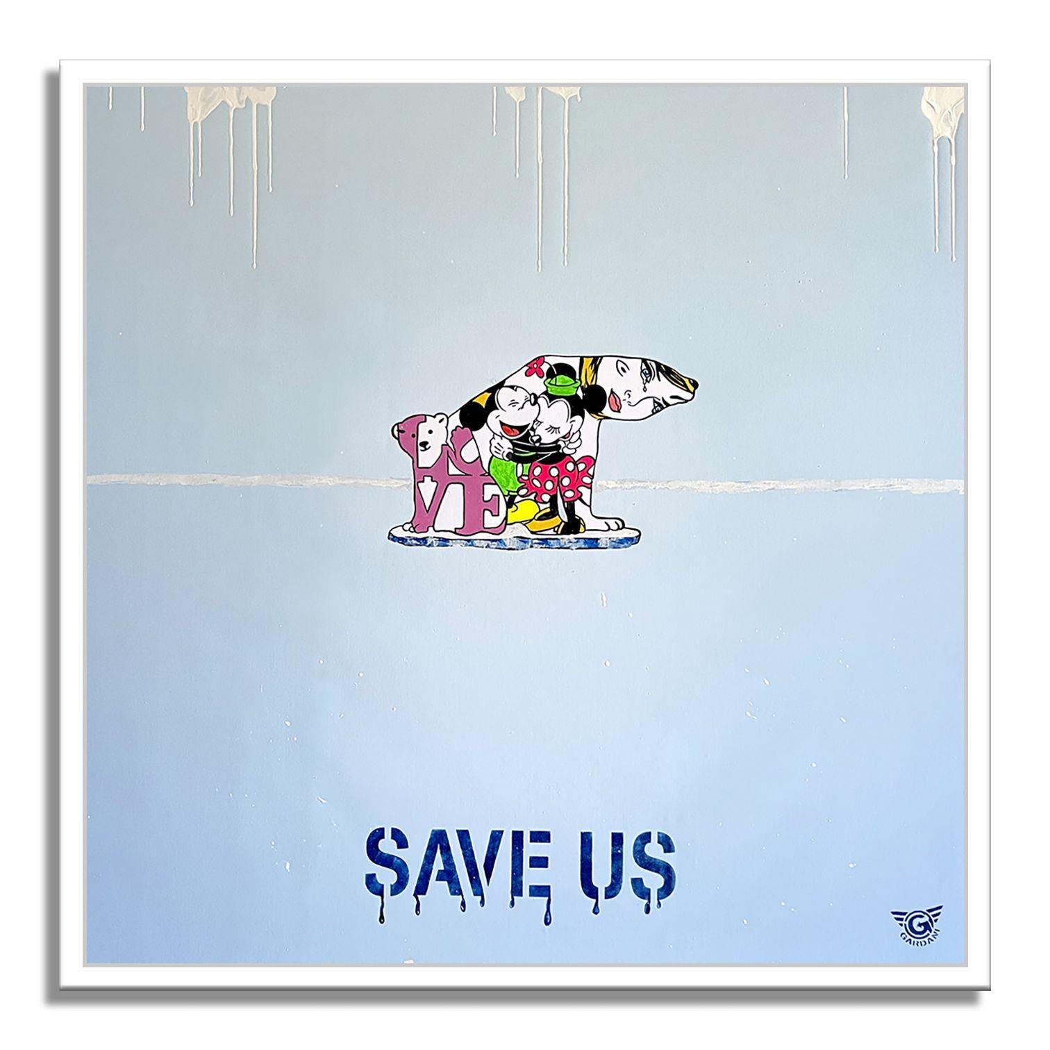 SAVE US, Painting, Acrylic on Canvas For Sale 4