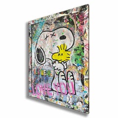 Snoopy Always be Friends, Painting, Acrylic on Canvas
