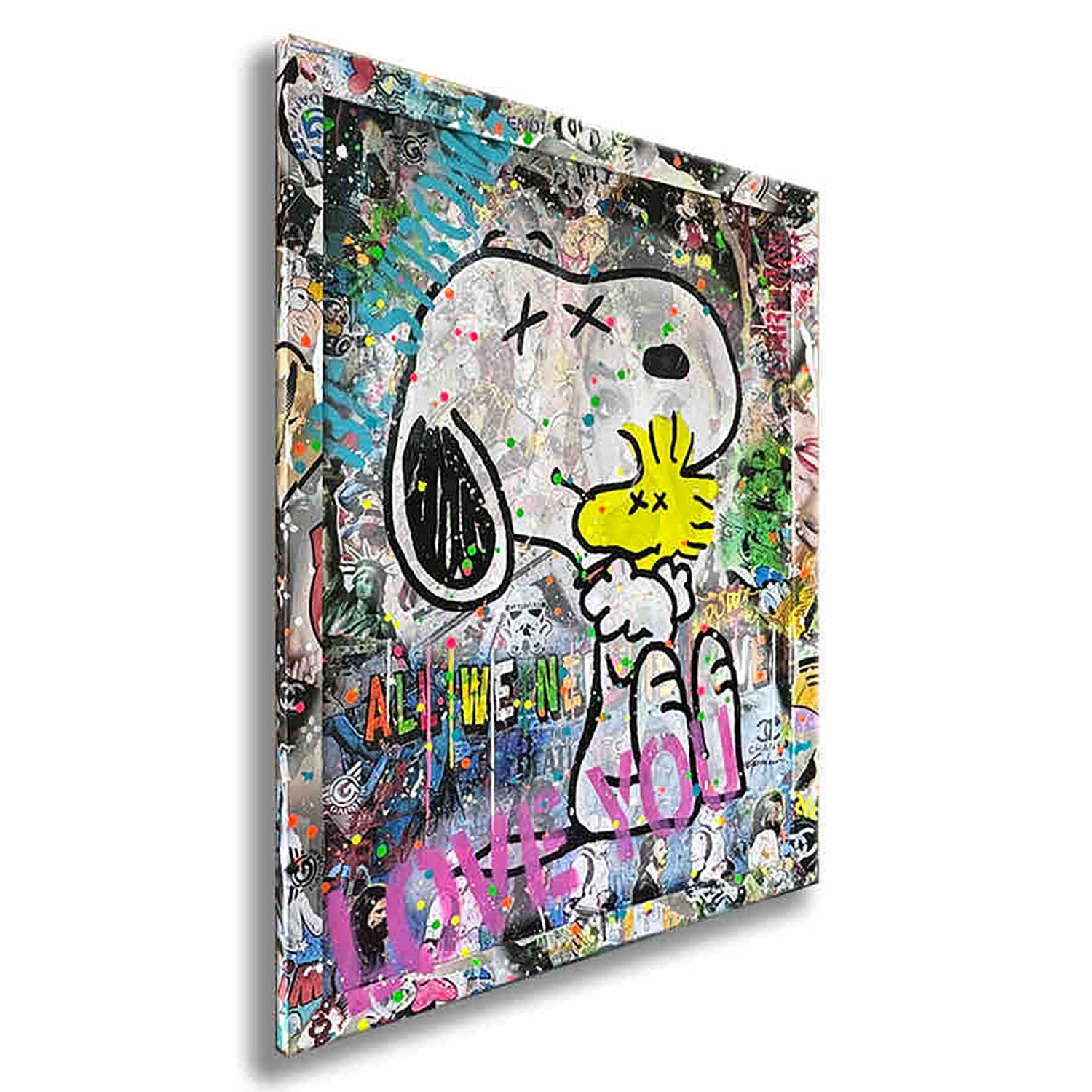 Einzigartiges Pop-Art-Originalgemälde auf Leinwand von Gardani, handsigniert vom Künstler auf der Vorder- und Rückseite, kommt mit offiziellem Gardani-Echtheitszertifikat mit einer einzigartigen Dollarschein-Sequenz als Registrierungsnummer für