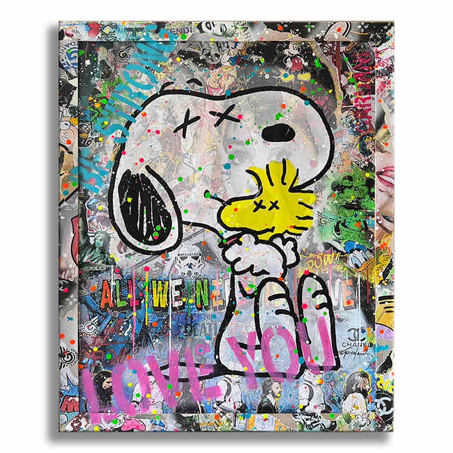 Snoopy Always be Friends, Gemälde, Acryl auf Leinwand im Angebot 2