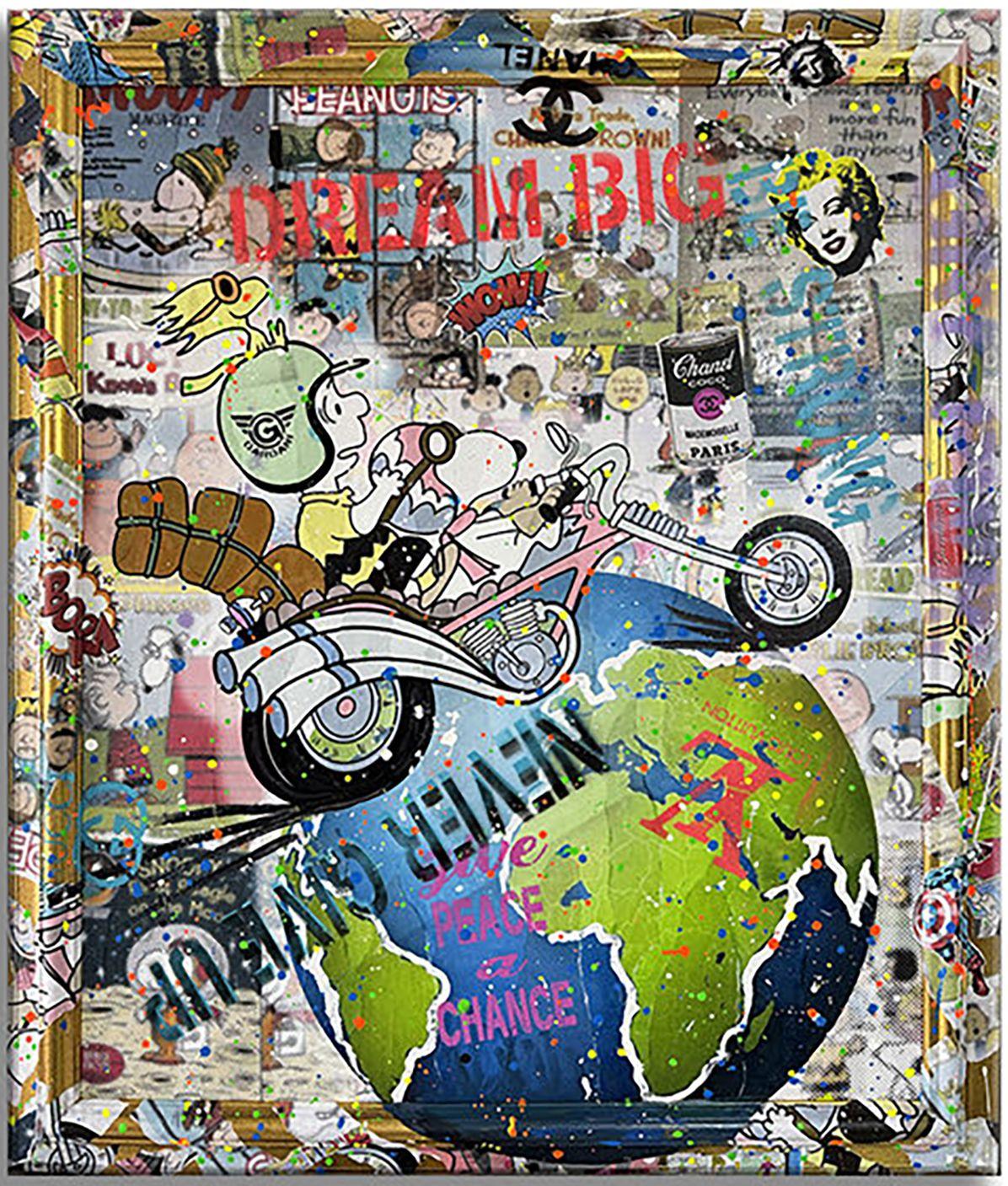 One-of-a-kind Pop Art Original Painting on Canvas by Gardani, hand signed by the Artist front and back, comes with official Gardani Certificate of Authenticity with a unique dollar bill sequence as a registration matching number of that