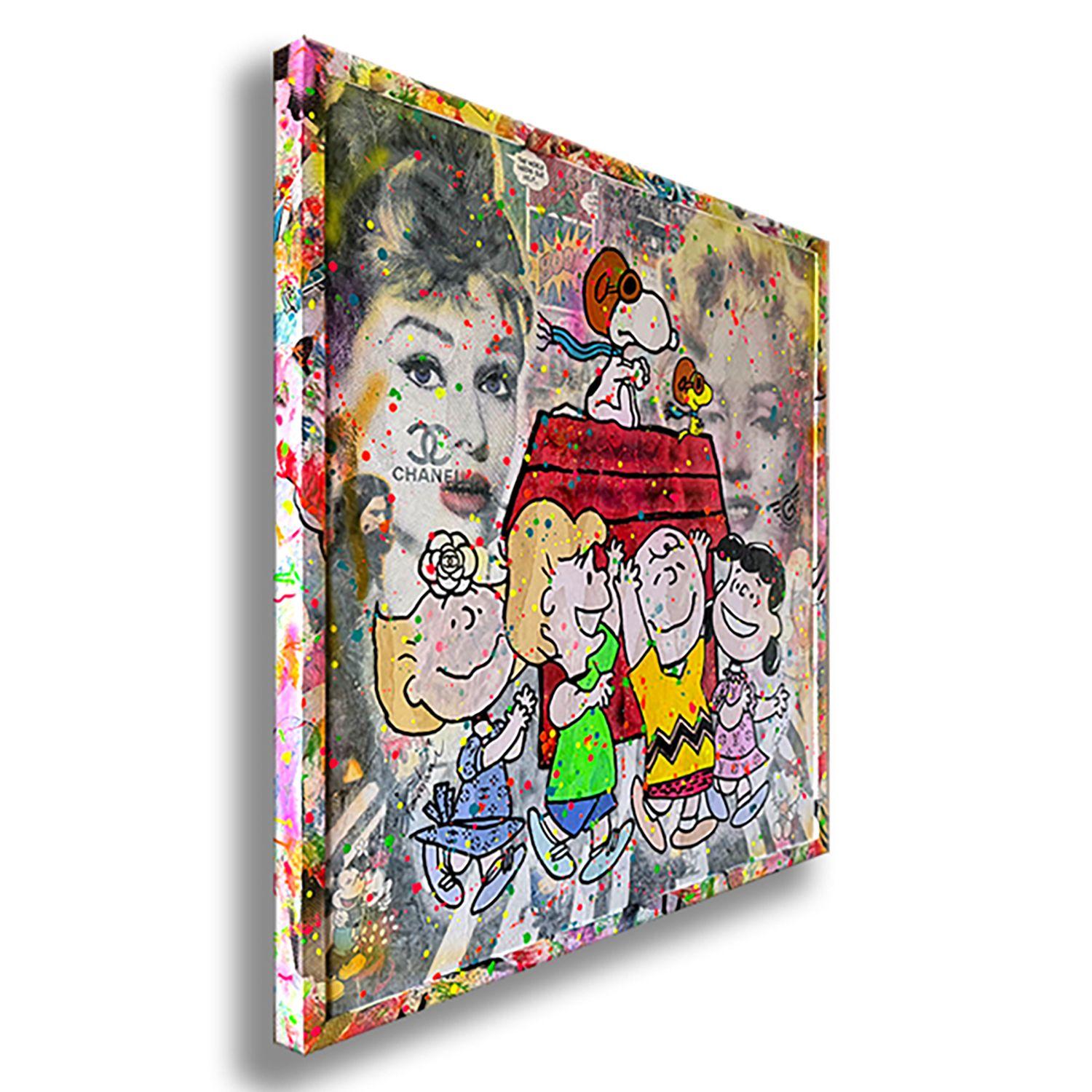 Einzigartiges Pop-Art-Originalgemälde auf Leinwand von Gardani, handsigniert vom Künstler auf der Vorder- und Rückseite, kommt mit offiziellem Gardani-Echtheitszertifikat mit einer einzigartigen Dollarschein-Sequenz als Registrierungsnummer für