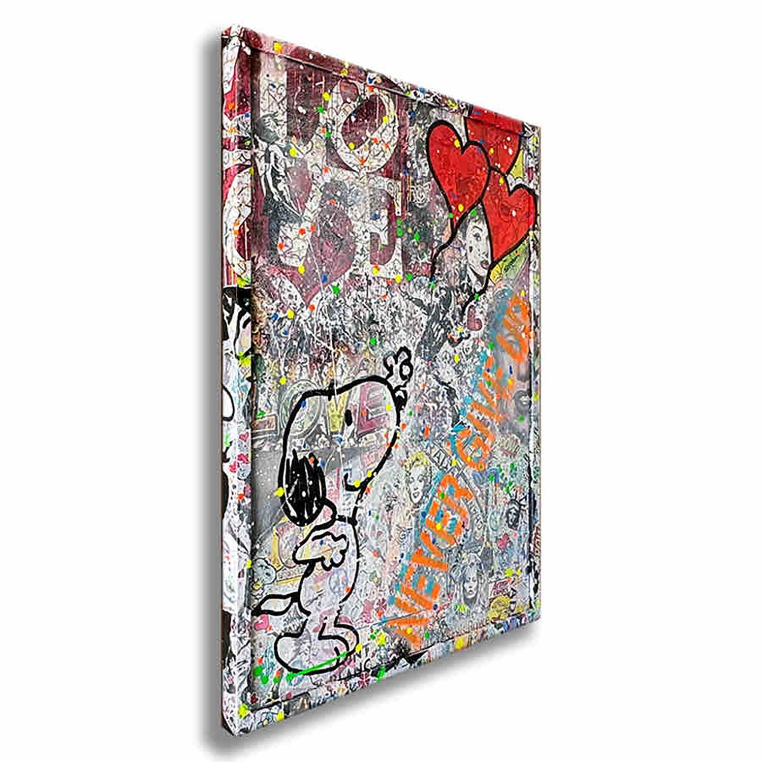 Snoopy Love, Gemälde, Acryl auf Leinwand (Pop-Art), Painting, von Gardani Art