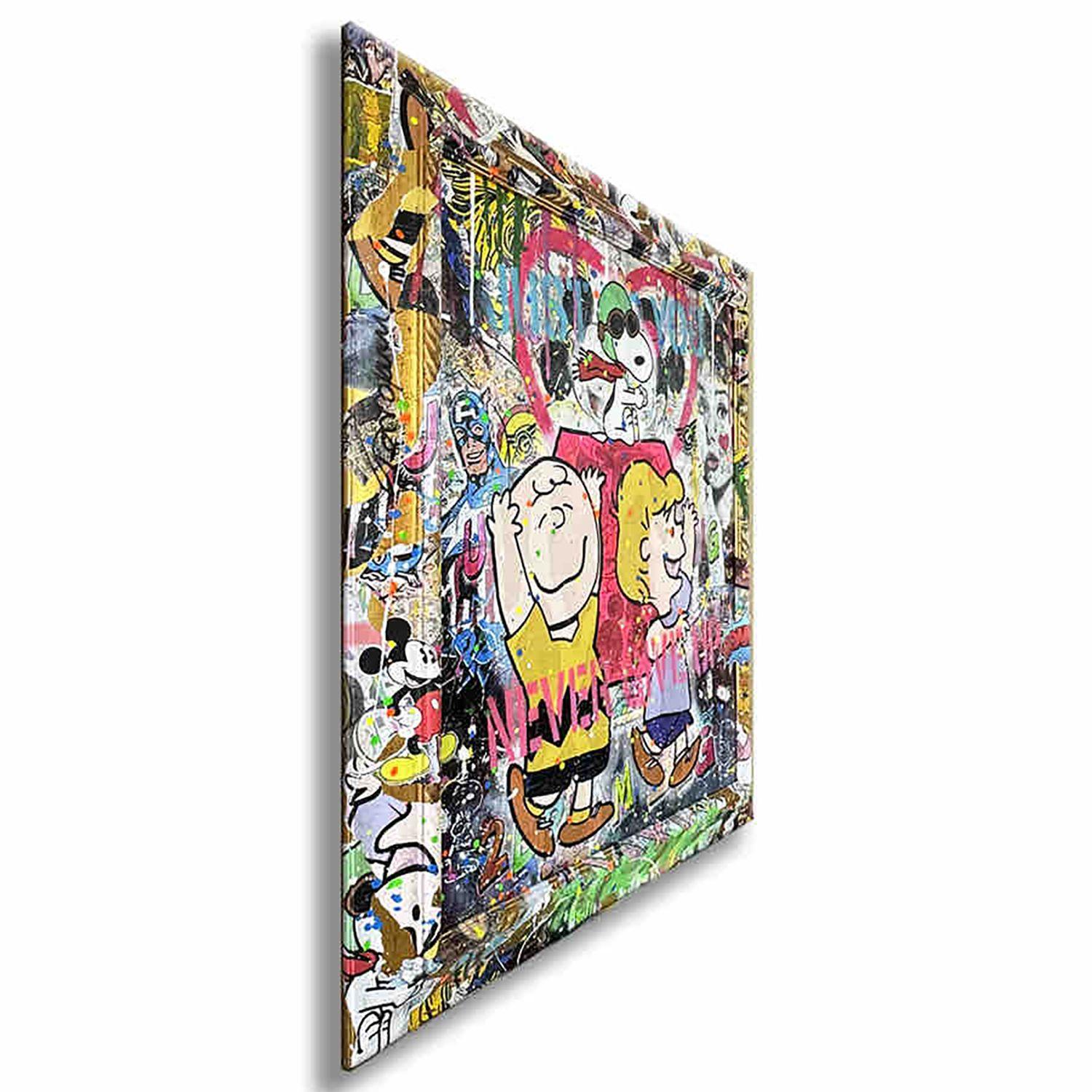 Snoopy Safe Driver, Gemälde, Acryl auf Leinwand (Pop-Art), Painting, von Gardani Art