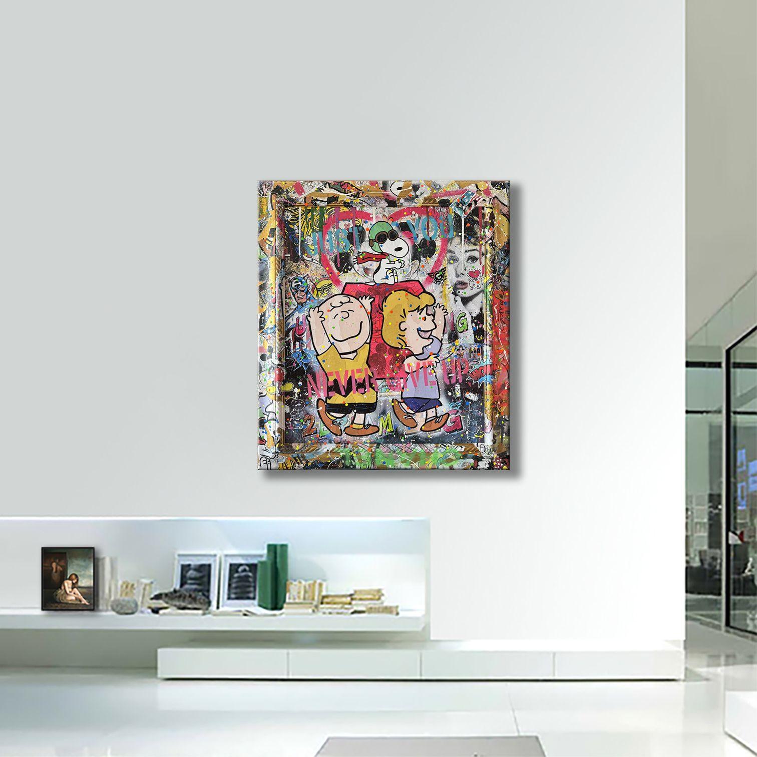 Snoopy Safe Driver, Gemälde, Acryl auf Leinwand im Angebot 1