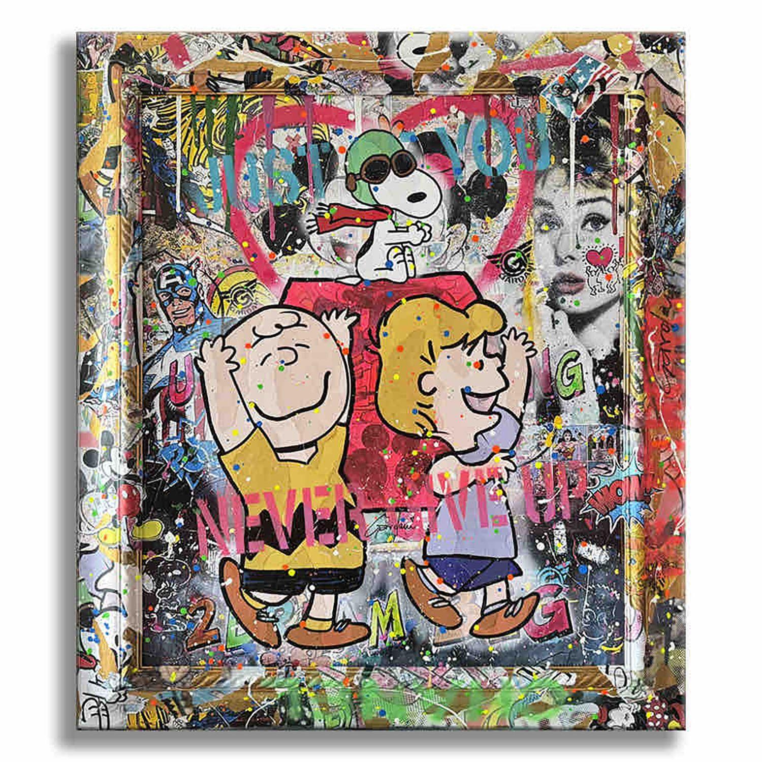 Snoopy Safe Driver, Gemälde, Acryl auf Leinwand im Angebot 2