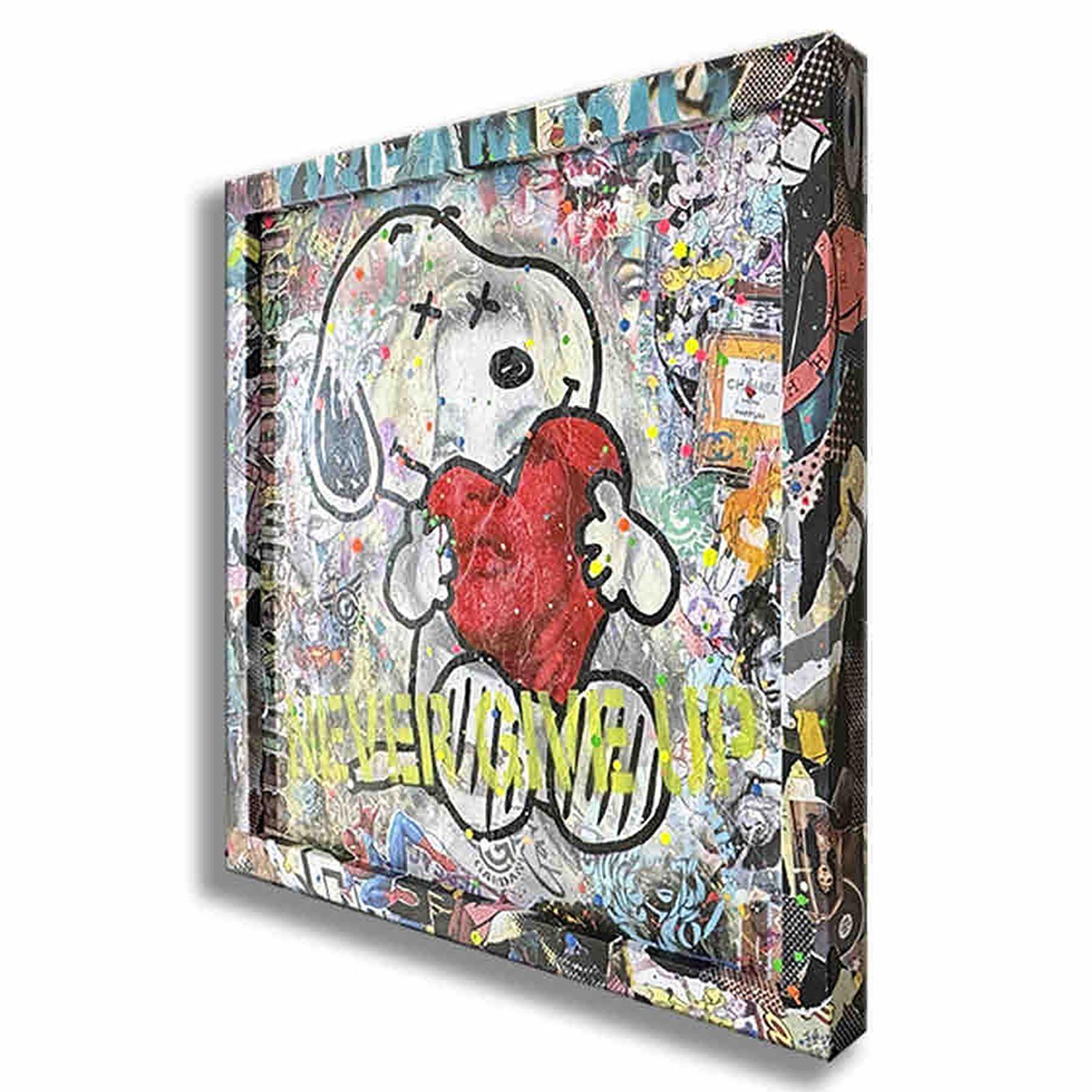 Snoopy Your Dreams, Painting, Acrylic on Canvas For Sale 1