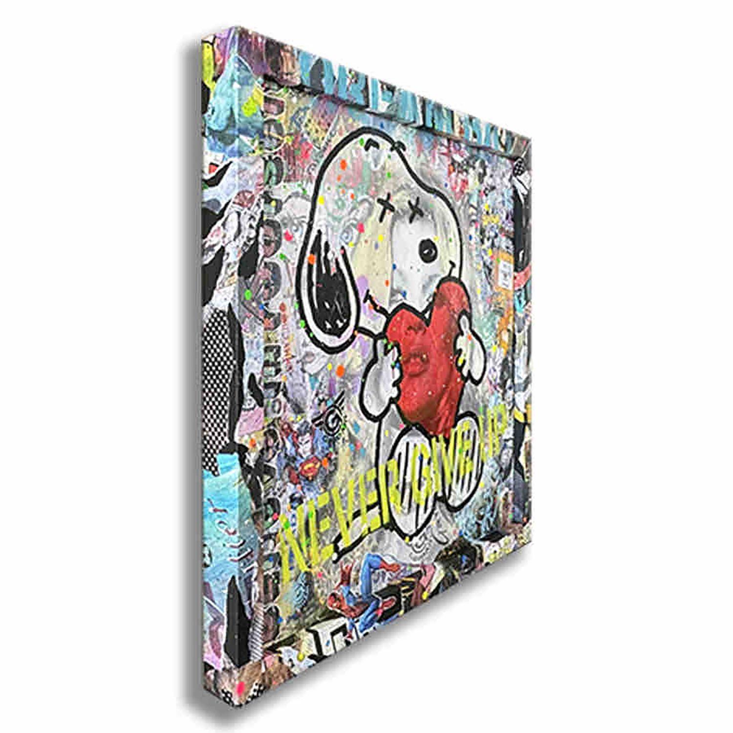 Snoopy Your Dreams, Painting, Acrylic on Canvas For Sale 2