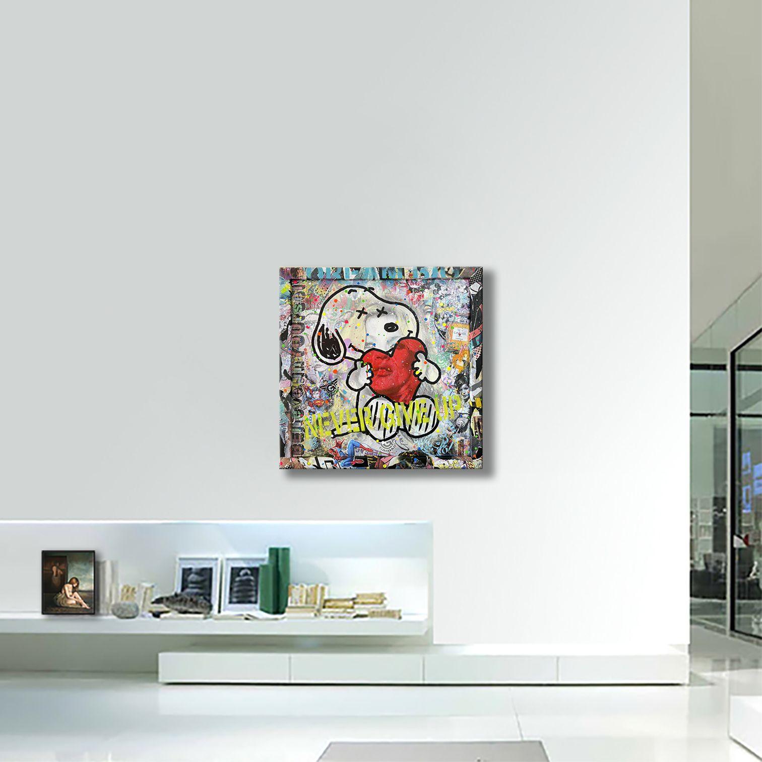 Snoopy Your Dreams, Painting, Acrylic on Canvas For Sale 3