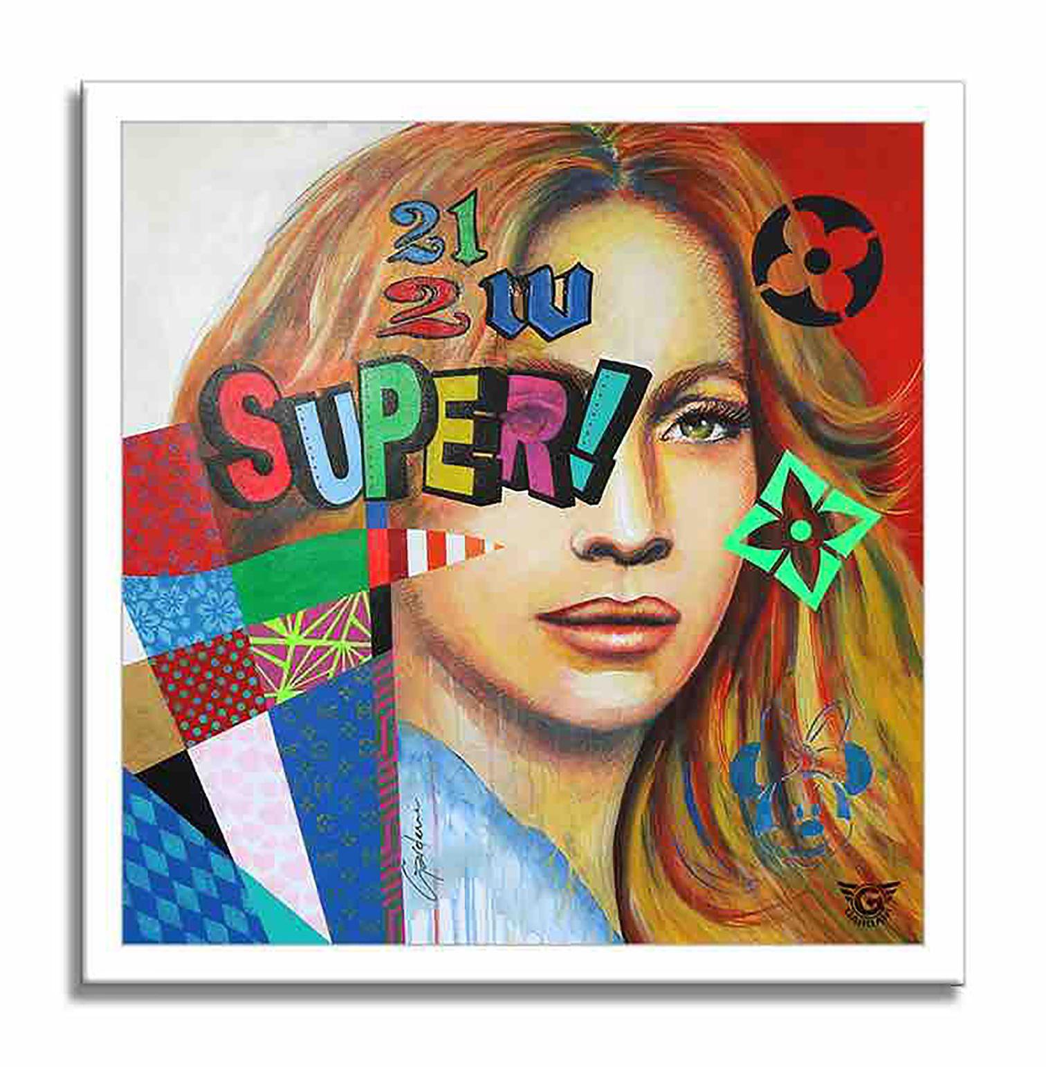 Super Jlo, Painting, Acrylic on Canvas For Sale 2