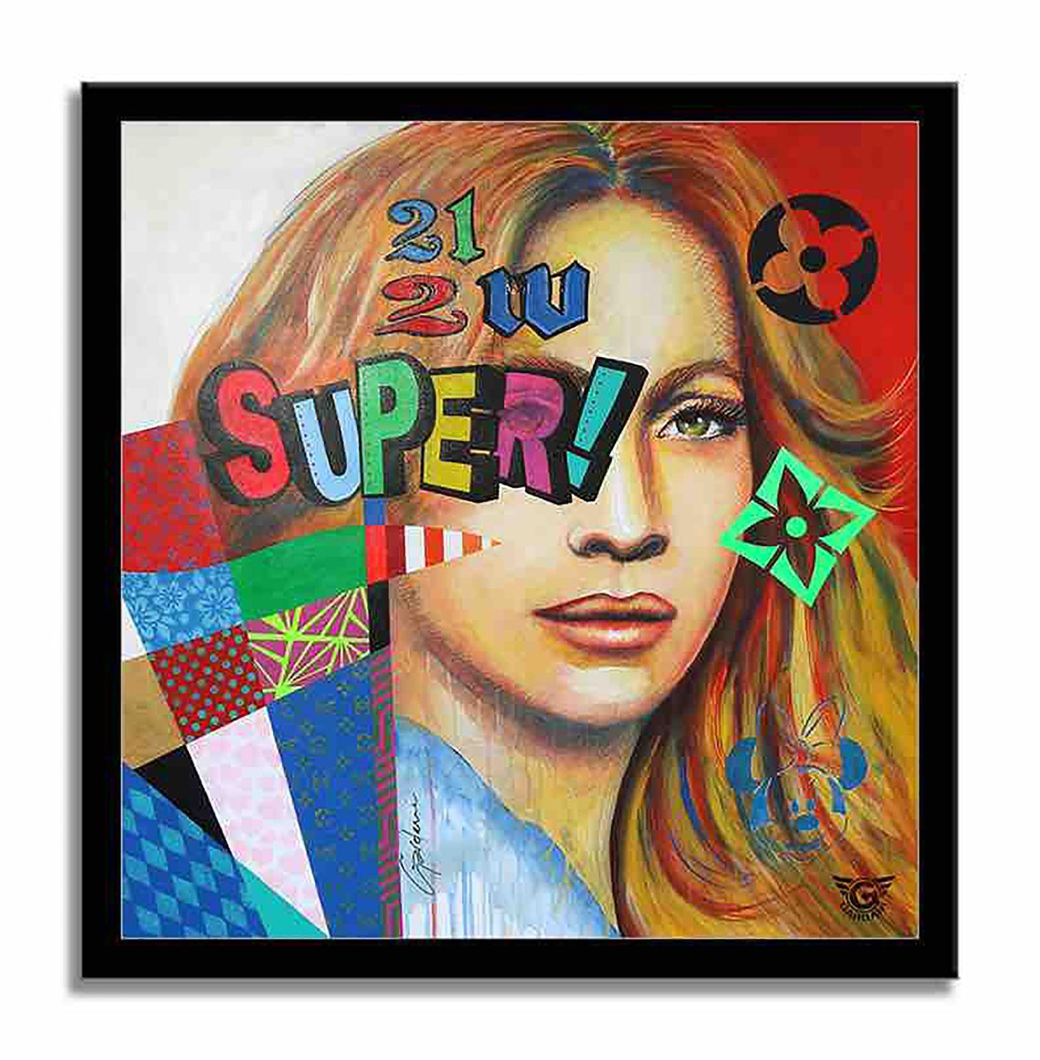 Super Jlo, Painting, Acrylic on Canvas For Sale 3
